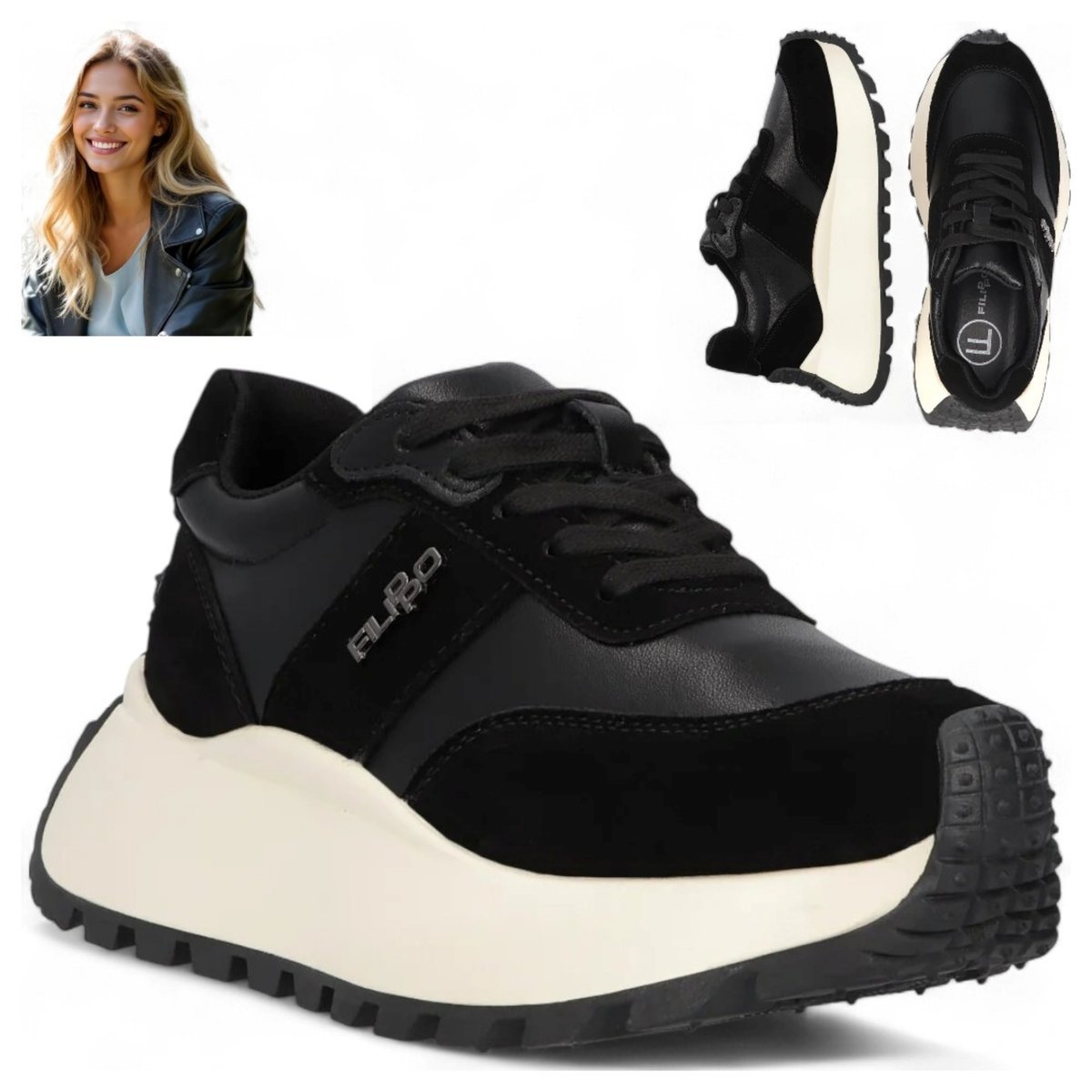 Sneakersy Damskie SKÓRZANE FILIPPO Wygodne Wiosenne Półbuty Sznurowane 41