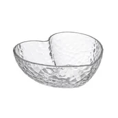 Miski i półmiski - Salaterka szklana serce 12 x 11,2 x 4,7 cm - miniaturka - grafika 1