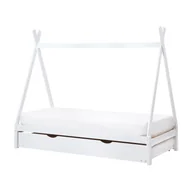 Łóżka dla dzieci i młodzieży - Łóżko dziecięce wysuwane Drewno sosnowe TALMONTIERS 90 x 200 cm Biały B595108 - miniaturka - grafika 1