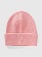 Czapki damskie - Benetton Wełniana czapka beanie w kolorze jasnoróżowym - miniaturka - grafika 1
