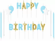 Urodziny dziecka - Zestaw świeczek Happy Birthday niebieski - 21 szt. - miniaturka - grafika 1
