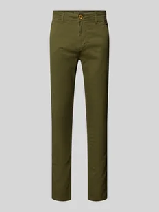 Spodnie o kroju slim fit z wpuszczanymi kieszeniami i kieszeniami z tyłu model ‘NATAN’ - Spodnie męskie - miniaturka - grafika 1