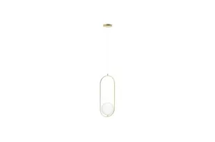 Wisząca lampa Coco AZ4981 szklana ball kula zwis złota - Lampy sufitowe - miniaturka - grafika 1