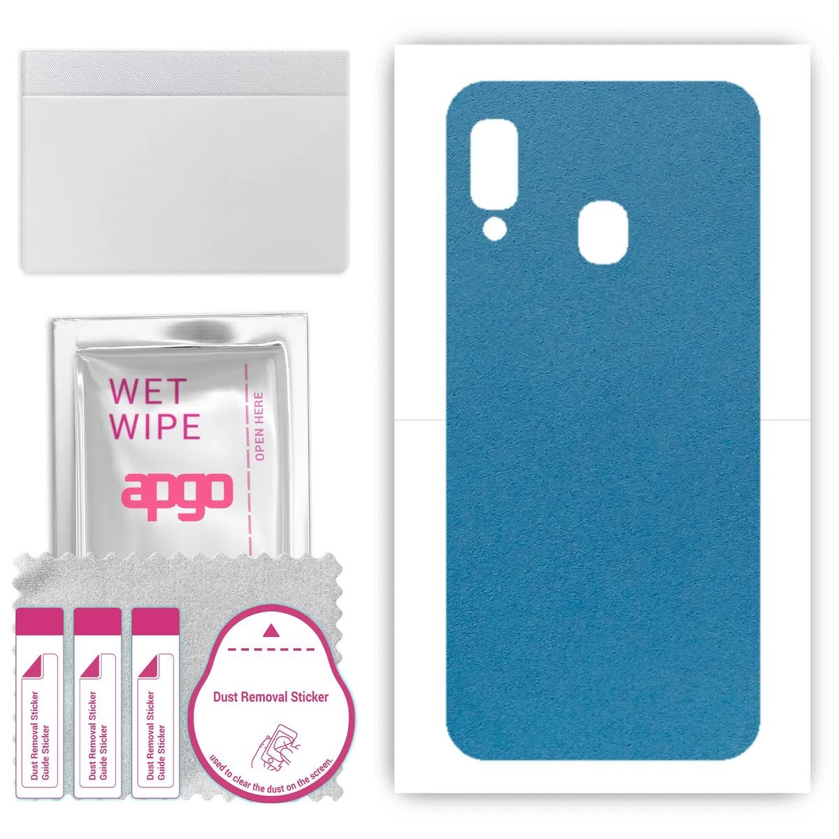 Folia naklejka skórka strukturalna na TYŁ Zamsz do Samsung Galaxy A20e - Zamsz Niebieski - apgo SKINS