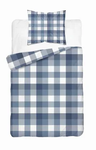 Pościel satynowa 140x200 Granatowa kratka – stylowa i uniwersalna, 100% bawełna - Home Satin - Pościel Pościel satynowa 140x200 Granatowa kratka – stylowa i uniwersalna, 100% bawełna - Home Satin - Pościel - miniaturka - grafika 1