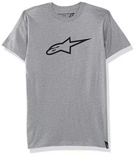 Koszulki męskie - Alpinestars Heritage Blaze Tee męski T-shirt, sportowa koszulka z krótkim rękawem, krój podkreślający sylwetkę, odzież sportowa outdoorowa szary szary/czarny S - grafika 1