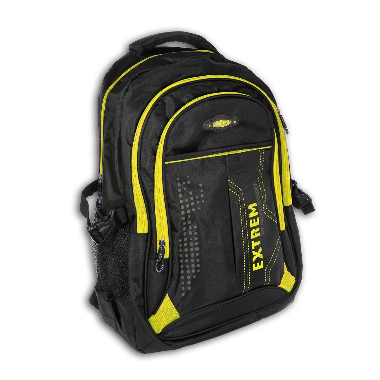 Torba Street Synthetic Plecak Kobiety Torba Sportowa Mężczyźni Czarny Żółty OTJ605Y