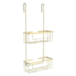 Pólka łazienkowa na kabinę 2 poziomy Loa złota Sensea - Półki łazienkowe - miniaturka - grafika 1