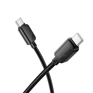 Kabel USB C do USB C Hoco 3A 60W 1 m X113 czarny - Kable USB - miniaturka - grafika 1