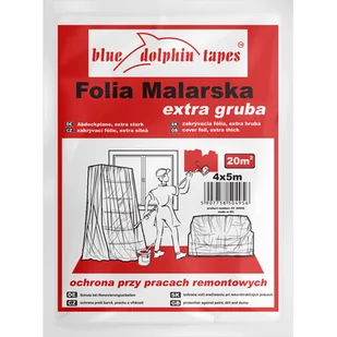 Blue Dolphin folia EXTRA GRUBA 4 x 5 m - Folie i taśmy malarskie - miniaturka - grafika 1