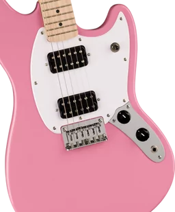 Squier Sonic Mustang HH Maple Fingerboard White Pickguard Flash Pink - Gitary elektryczne - miniaturka - grafika 1