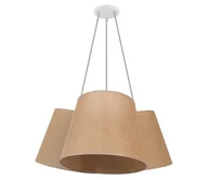 Lampy sufitowe - Euluna Lampa wisząca Jute brązowa 3-pkt.  klosza 45cm - miniaturka - grafika 1