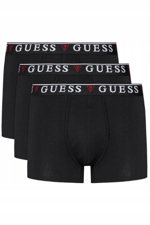 BOKSERKI MĘSKIE BAWEŁNIANE MAJTKI ZESTAW GUESS U97G01 KCD31 CZARNE - XXL