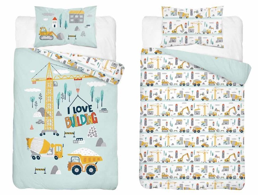 Pościel bawełniana do łóżeczka 100x135 5516a maszyny budowlane