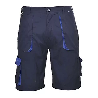 Spodenki męskie - PORTWEST portwest Workwear portwest texo Contrast Shorts  tx14  EU/UK, niebieski TX14NARXXL - grafika 1