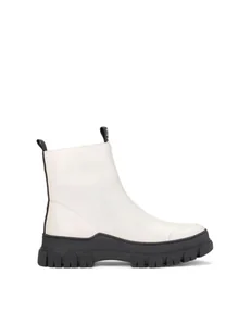 Biało-czarne trzewiki damskie - Botki damskie - miniaturka - grafika 1