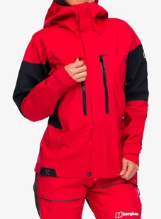 Kurtka GORE TEX damska Berghaus MTN Guide GTX Pro Jacket - goji berry/jet black - Kurtki i kamizelki sportowe damskie - miniaturka - grafika 1