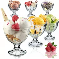 Miski i półmiski - Pucharki Na Lody Desery Czarki Szklane 6Szt 300Ml - miniaturka - grafika 1