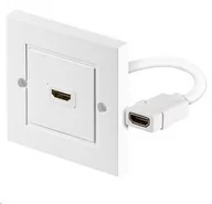 Adaptery i przejściówki - MicroConnect HDMI wall socket 1 port white HDMWALL1 - miniaturka - grafika 1