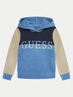 Swetry dla chłopców - Guess Sweter N4BR01 Z32N0 Granatowy Regular Fit - miniaturka - grafika 1