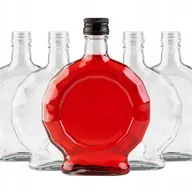 Domowy wyrób alkoholu - ZESTAW 5x Butelki szklane MEDALION 250 ml z zakrętkami na NALEWKI LIKIERY - miniaturka - grafika 1