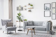 Lampy stojące - Lampa podłogowa loftowa FORNOSA z drucianym kloszem - miniaturka - grafika 1