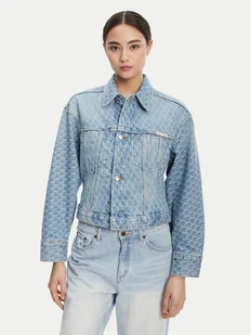 Calvin Klein Jeans Kurtka jeansowa LV047C782G Niebieski Oversize - Kurtki damskie - miniaturka - grafika 1