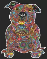 Prace ręczne dla dzieci - Kolorowanka welwetowa,  Pies Spike - miniaturka - grafika 1