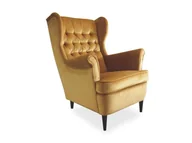 Fotele - Signal Fotel HARRY VELVET Bluvel 68 Curry HARRYV68W - miniaturka - grafika 1