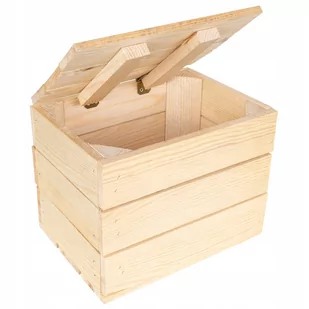 Kufer skrzynia z drewna desek pudełko 27x20x21,5cm - Skrzynie ogrodowe - miniaturka - grafika 1