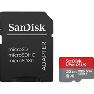 Karty pamięci - SANDISK Ultra Plus microSDXC 32GB + Adapter SDSQXCG-032G-GN6MA - miniaturka - grafika 1