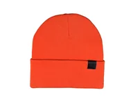 Czapki damskie - Zimowa czapka z bawełny - Pomarańczowa - miniaturka - grafika 1