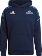Bluzy męskie - adidas Męska bluza z kapturem Sr Blu, granatowy (Collegiate Navy), M - miniaturka - grafika 1