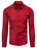 Koszule męskie - Koszula męska elegancka bordowa Dstreet DX2431-XL - miniaturka - grafika 1