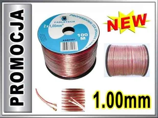 KAB0357 Kabel głośnikowy CCA 2x1.00mm CABLETECH 1m - Kable - miniaturka - grafika 1