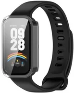 Akcesoria do smartwatchy - Bizon Etui ze szkłem do zegarka Case+Glass Watch do Xiaomi Smart Band 9 Active / Redmi Band 3, przezroczyste - miniaturka - grafika 1