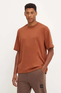 Champion t-shirt bawełniany męski kolor brązowy gładki 219632 - Koszulki męskie - miniaturka - grafika 1