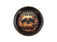 Halloween - Talerzyki Czaszka - 22,5 cm - 10 szt. - miniaturka - grafika 1