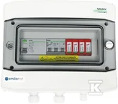 Akcesoria do kolektorów i fotowoltaiki - Rozdzielnica hermetyczna EMITER z ogranicznikiem przepięć AC typ 2, B16A 3F, różnic 40A/300mA - miniaturka - grafika 1