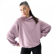 Bluzy sportowe damskie - Damska bluza dresowa nierozpinana z kapturem Champion Hooded Sweatshirt - różowa - CHAMPION - miniaturka - grafika 1