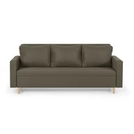 Sofy i kanapy - Kanapa sofa 3 osobowa z funkcją spania KEN brąz - miniaturka - grafika 1