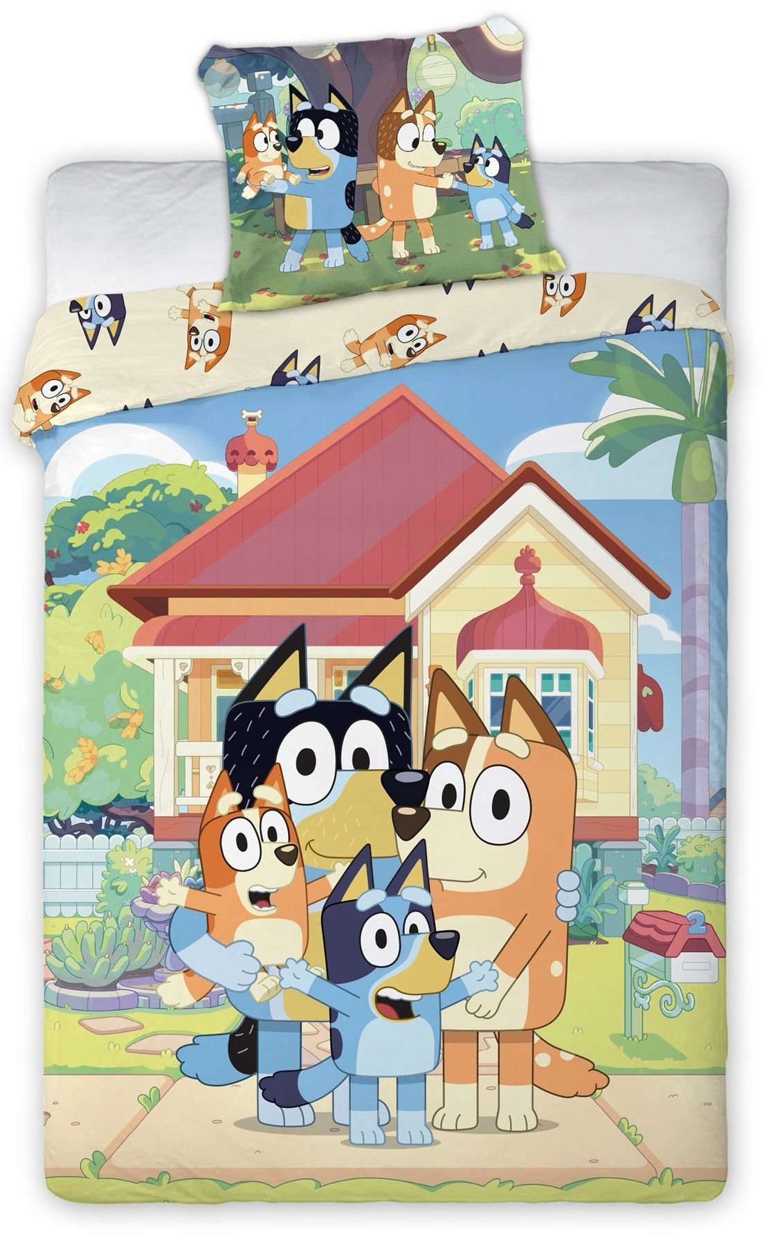 Dwustronna Bawełniana Pościel Bluey 160x200