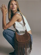 Torebki damskie - Reserved - Torebka z frędzlami - brązowy - miniaturka - grafika 1