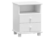 Szafki nocne - Szafka sosnowa nr S2 biała - miniaturka - grafika 1