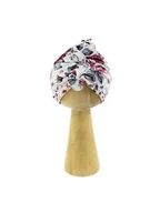 Czapki damskie - Niemowlęca czapka turban kwiatki biały Nicol,r.104/110 - miniaturka - grafika 1