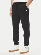 Spodnie sportowe męskie - Tommy Jeans Spodnie dresowe Badge DM0DM20276 Czarny Regular Fit - miniaturka - grafika 1