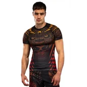 Kimona, stroje i obuwie - Venum Rashguard Krótki Rękaw Short Sleeve Quetzal Fury Black/Fury Red - miniaturka - grafika 1