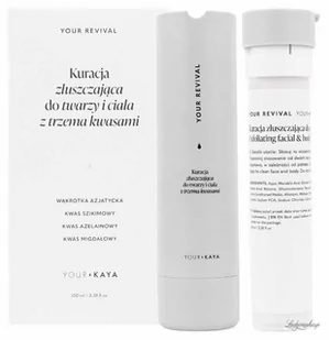 YOUR KAYA - Exfoliating Facial & Body Treatment - Kuracja złuszczająca do twarzy i ciała z trzema kwasami - Pakiet - Obudowa + Wkład 100 ml - Peelingi do ciała - miniaturka - grafika 1
