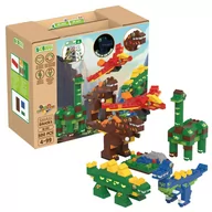 Klocki - Świat Dinozaurów 500 el. T-REX 5x Dinozaur eko zabawki klocki bio BiOBUDDi - miniaturka - grafika 1