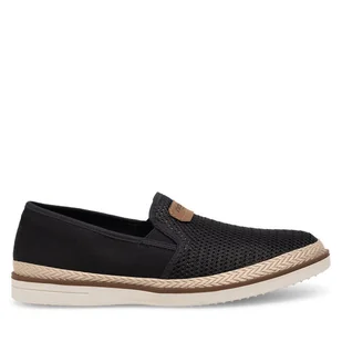 Espadryle Rieker B2366-00 Czarny - Espadryle męskie - miniaturka - grafika 1